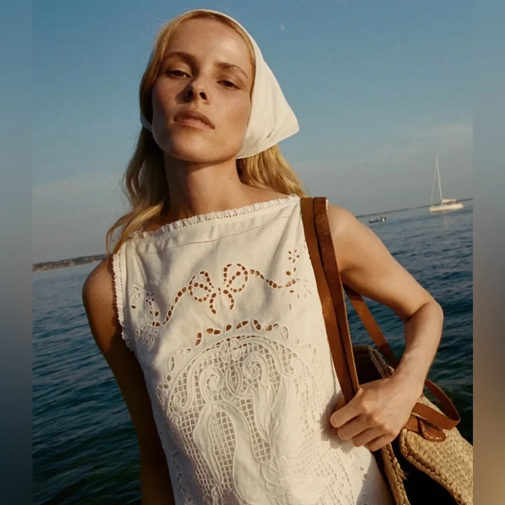 DÔEN Lucina Heirloom Mini Dress in Salt - Picture 5 of 7
